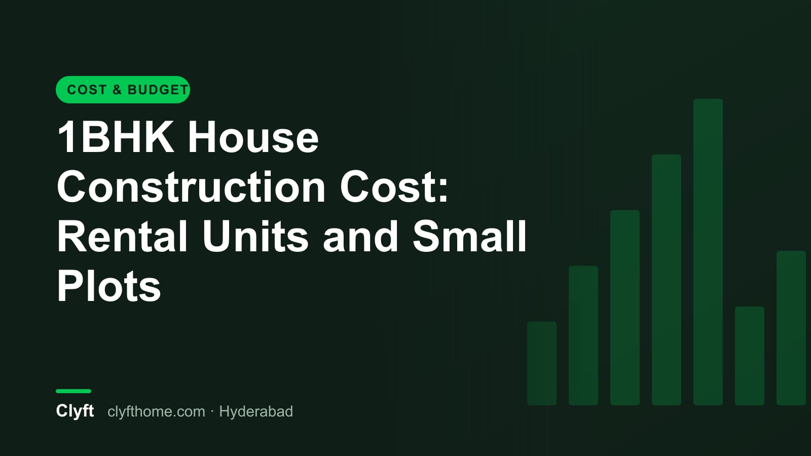 1BHK house and rental unit construction cost