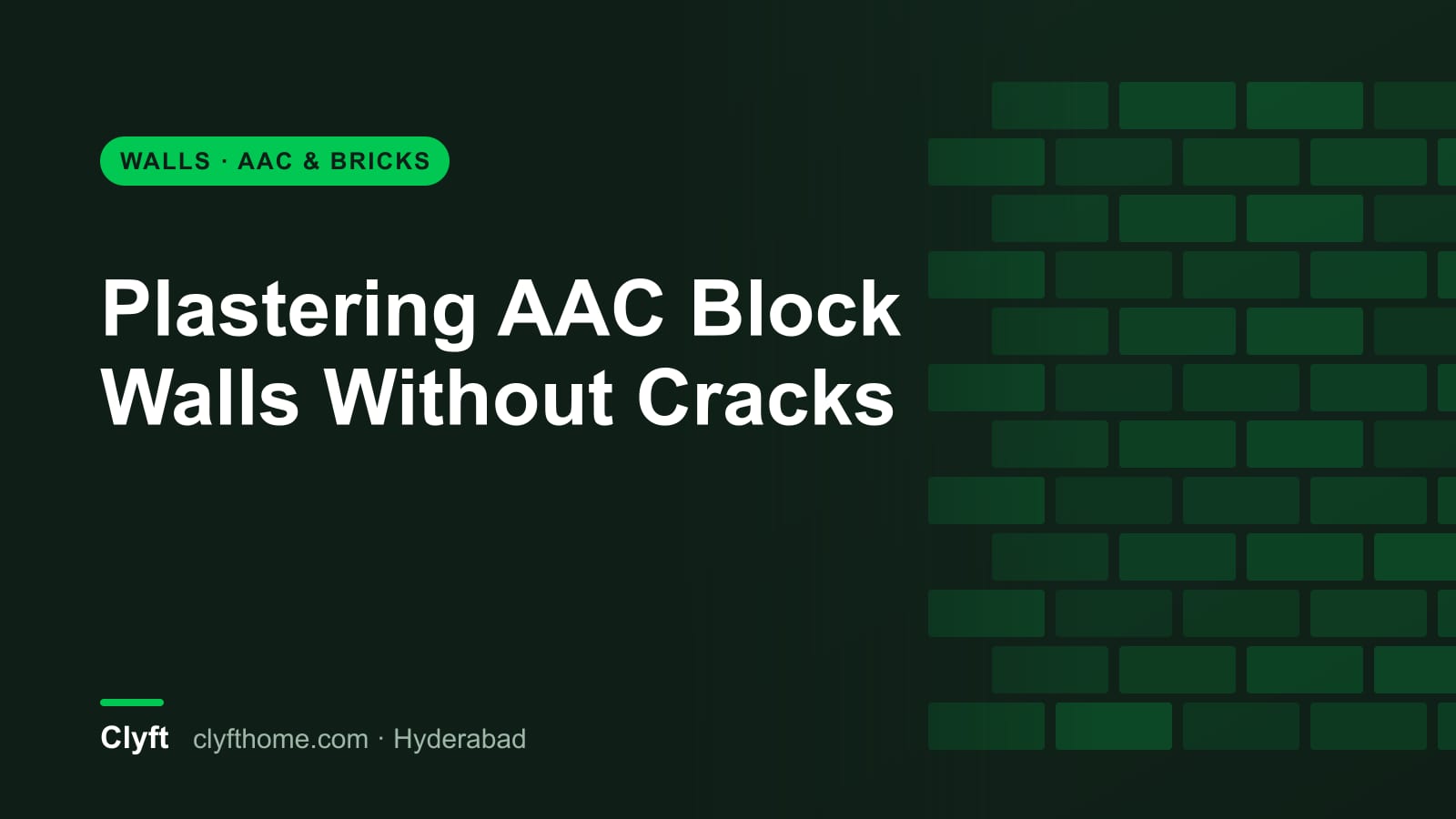 Plastering an AAC block wall