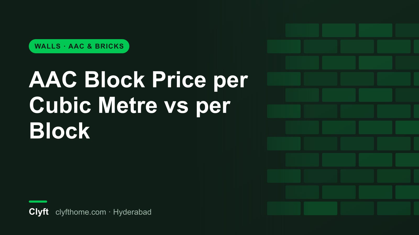 AAC block price per cubic metre conversion