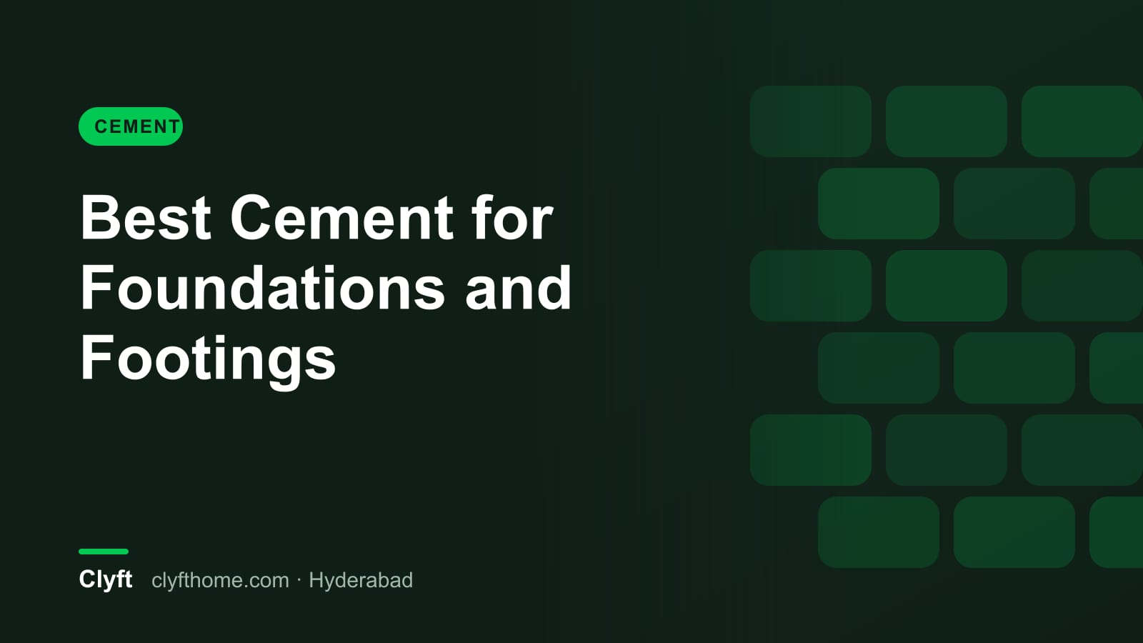 Choosing cement for house foundations