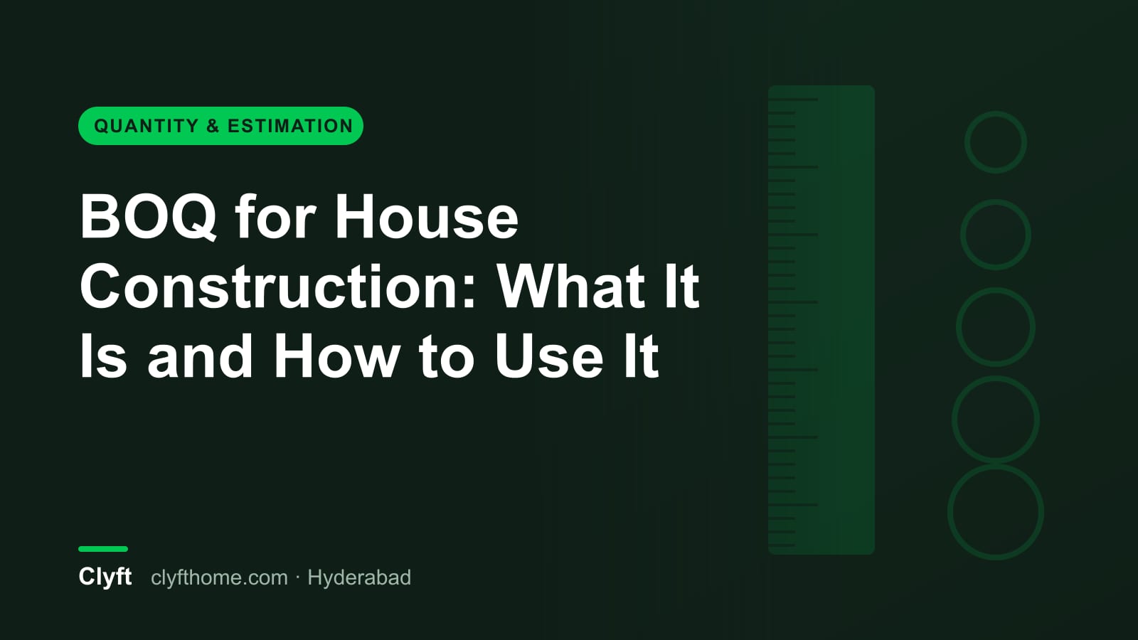 Bill of quantities for house construction