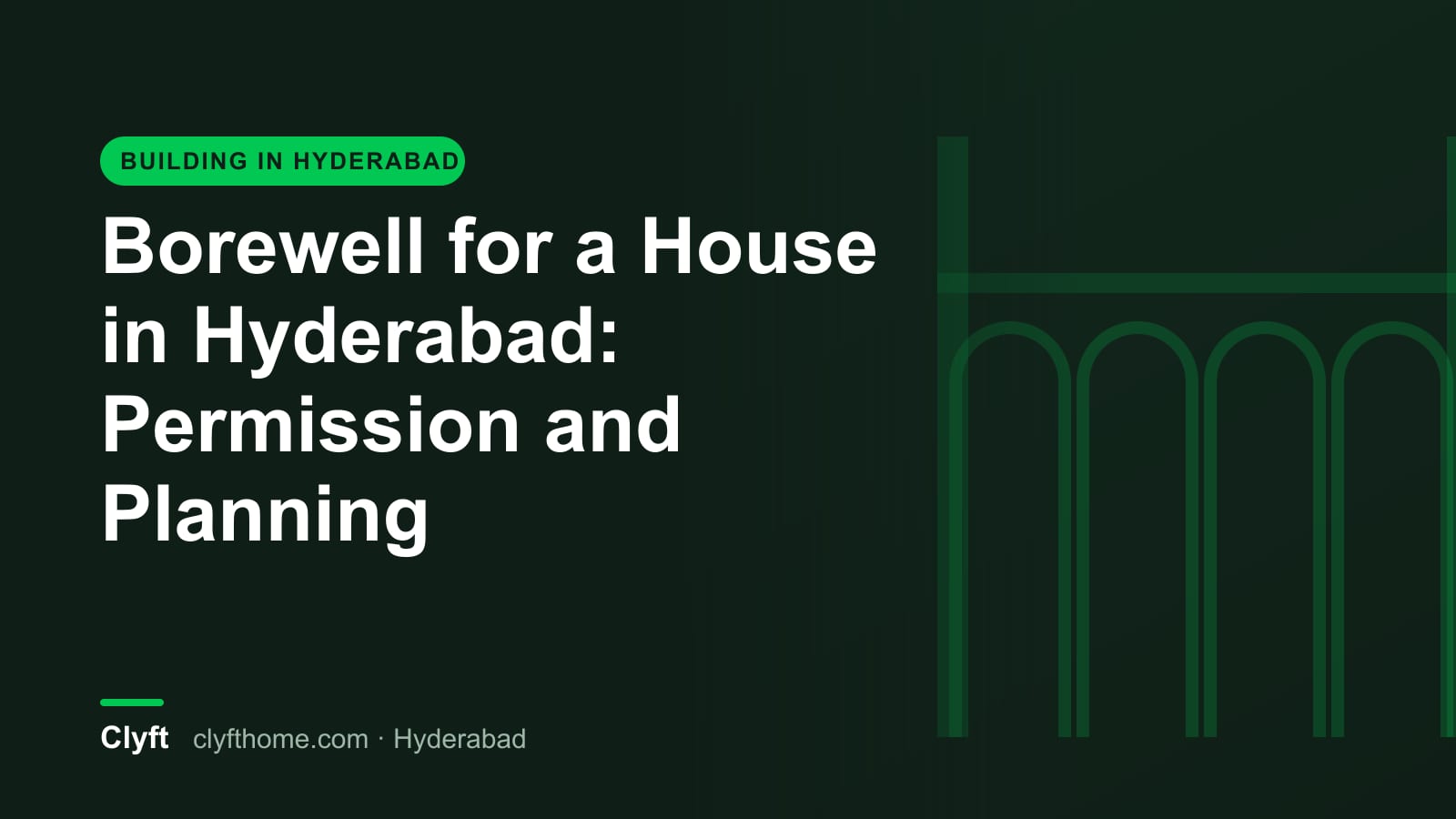 Borewell planning for a house in Hyderabad