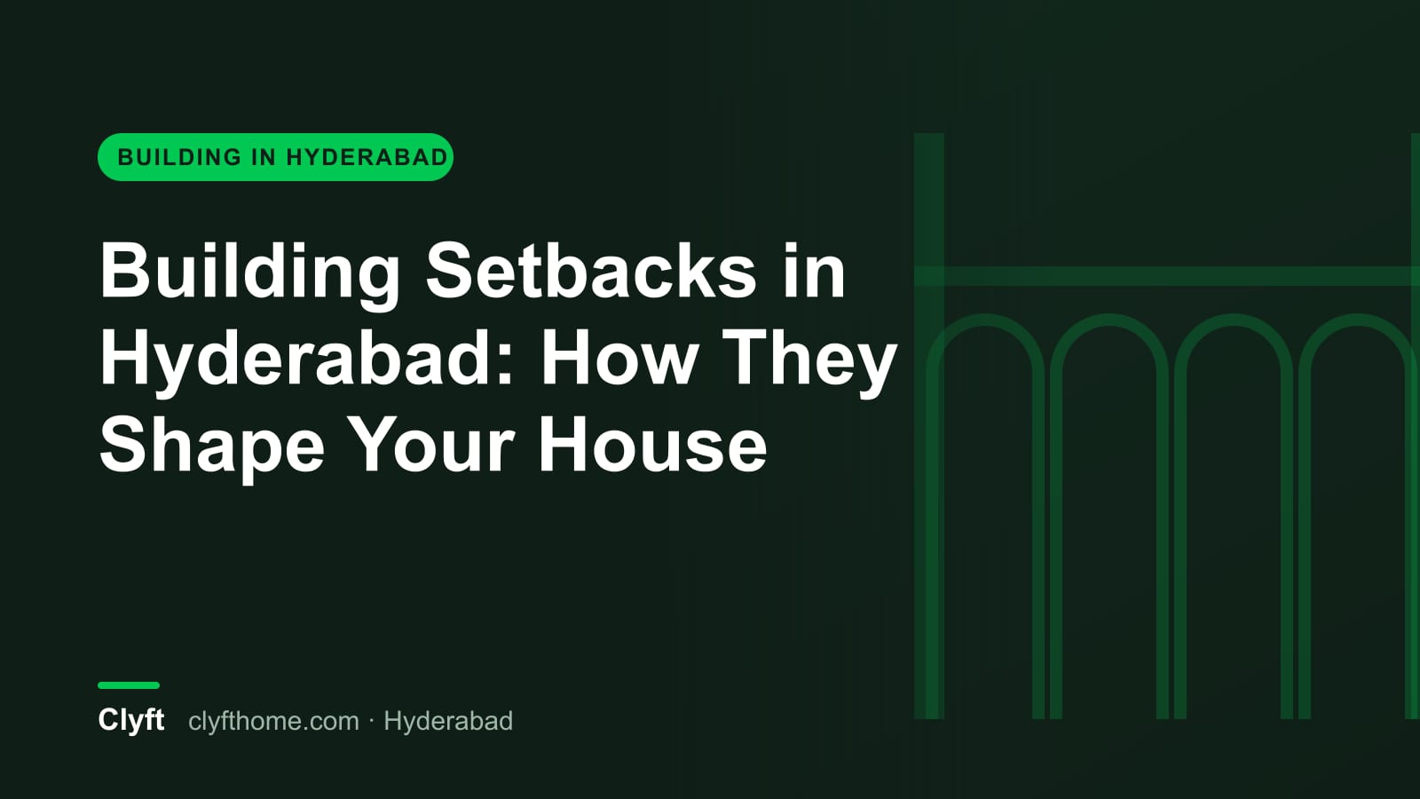 Building setbacks on a residential plot in Hyderabad
