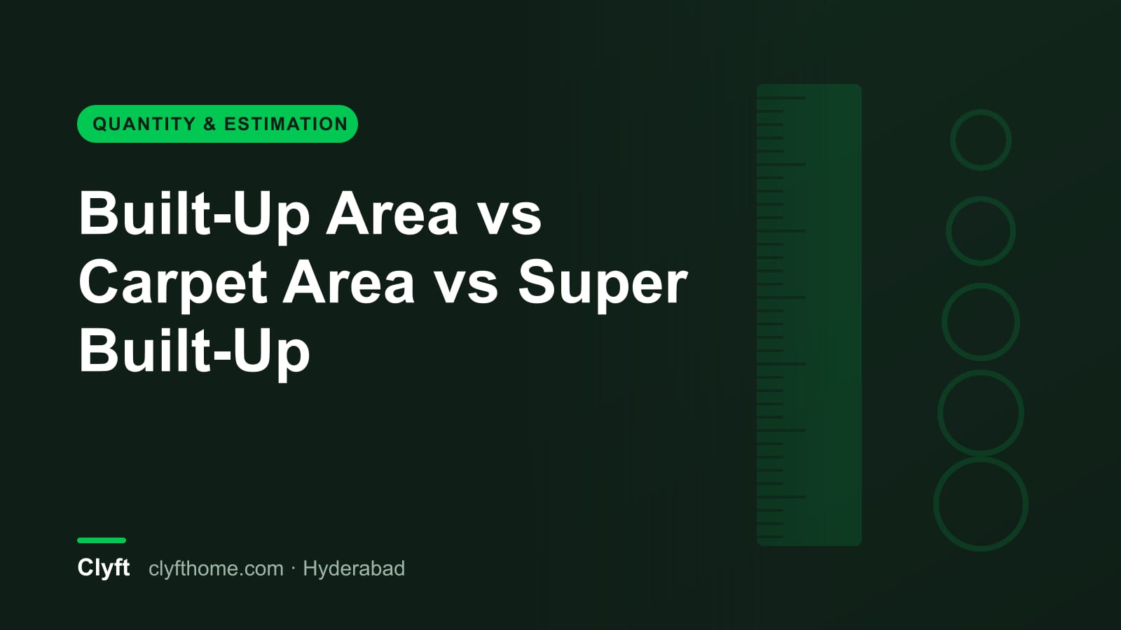 Built-up area compared with carpet area