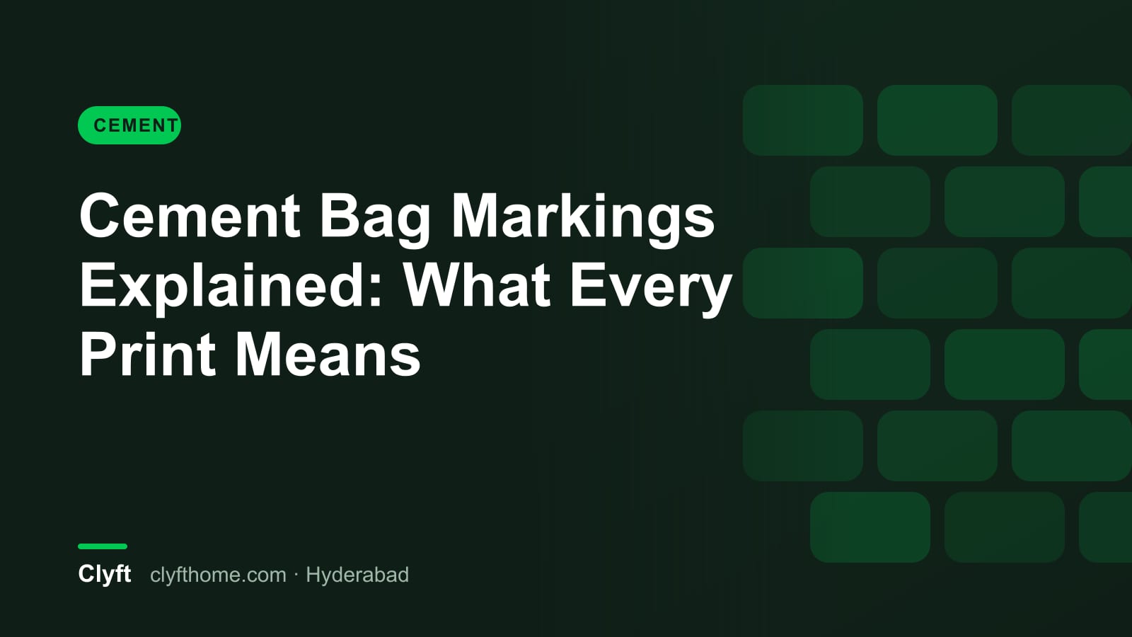 Reading the markings on a cement bag