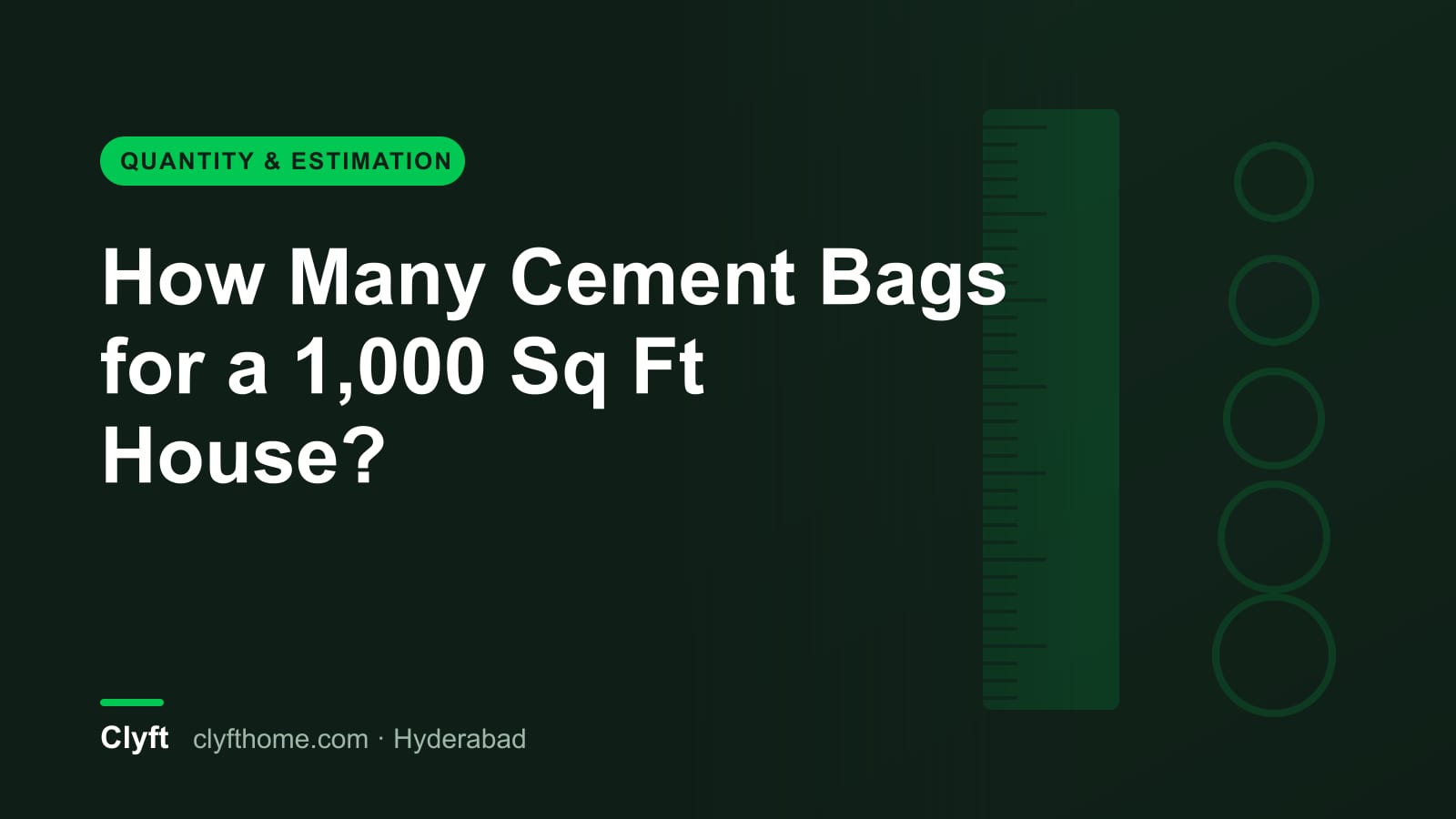 Cement bags required for a 1000 square foot house