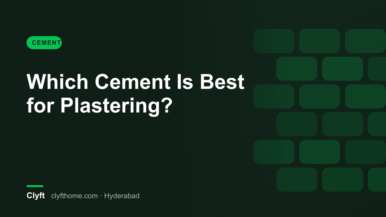 Choosing cement for wall plastering