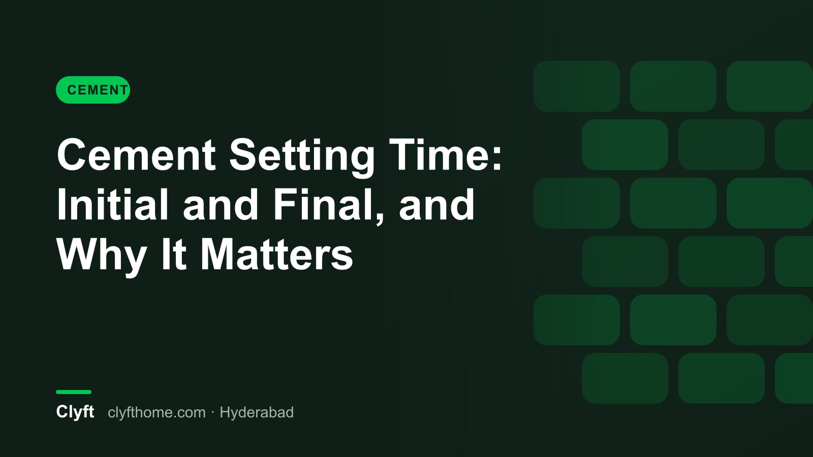 Initial and final setting time of cement