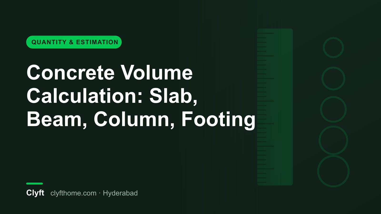 Calculating concrete volume for structural members