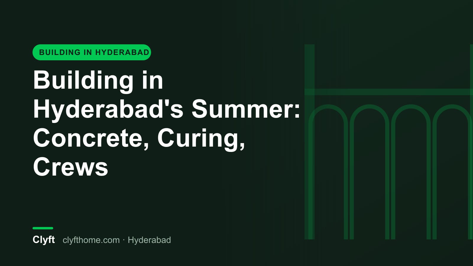 Concrete work during Hyderabad summer heat