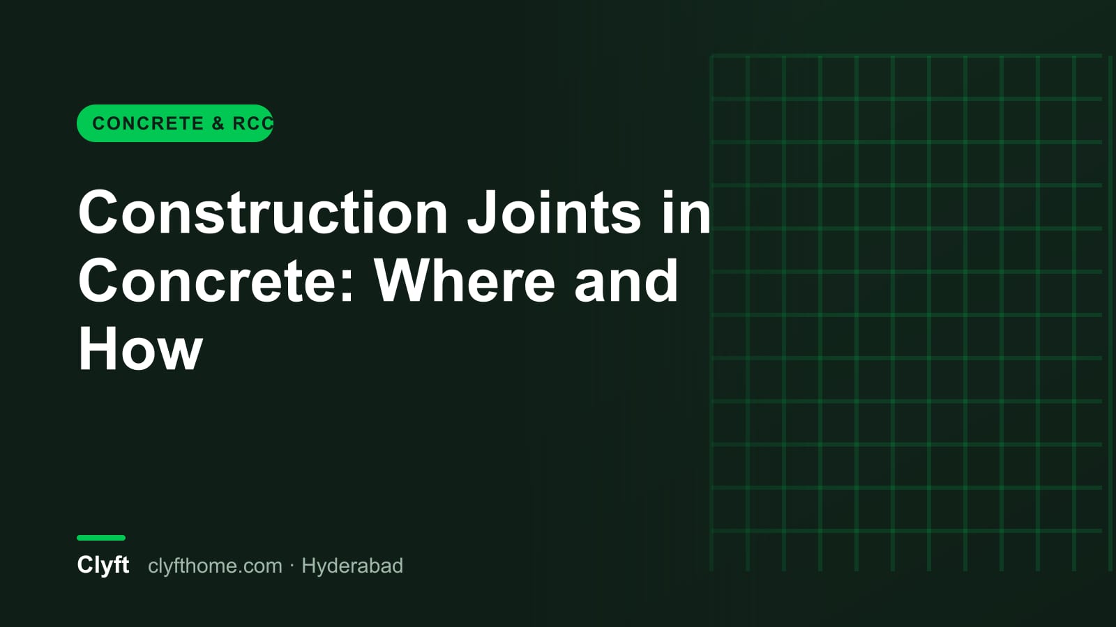 Construction joint in a concrete slab