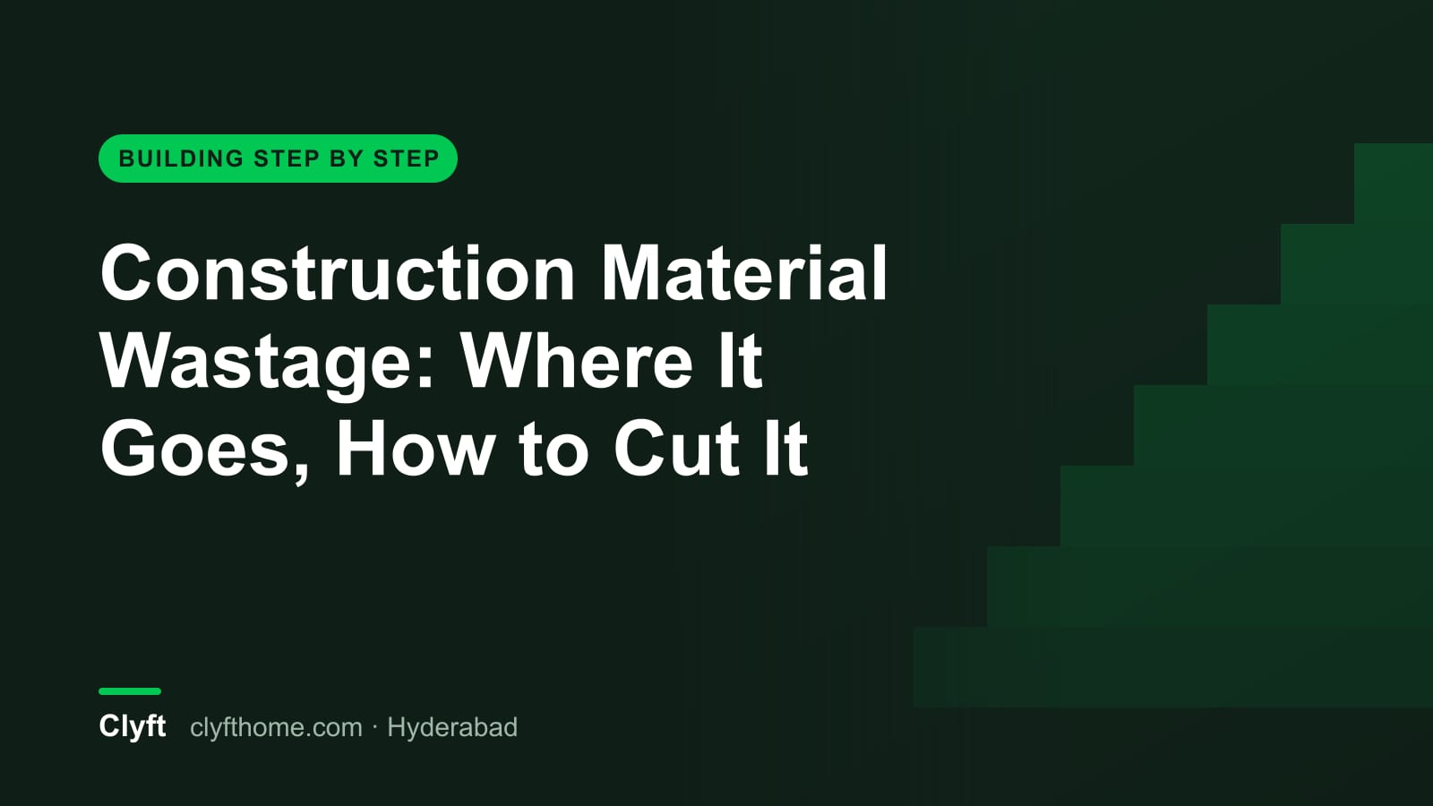 Reducing construction material wastage on site
