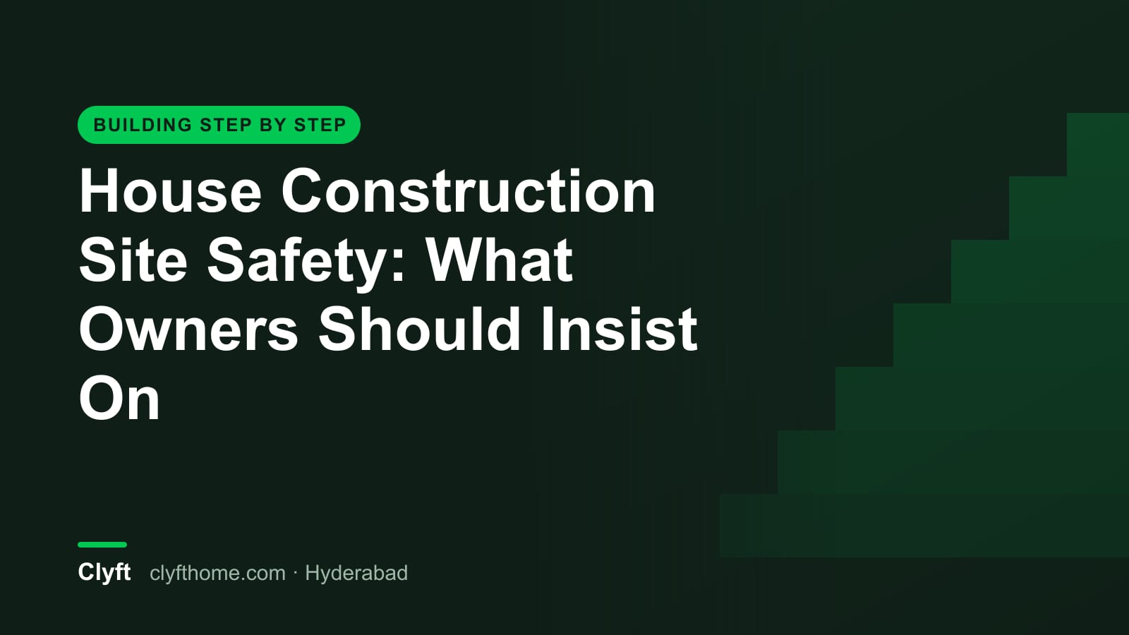 Safety measures on a house construction site
