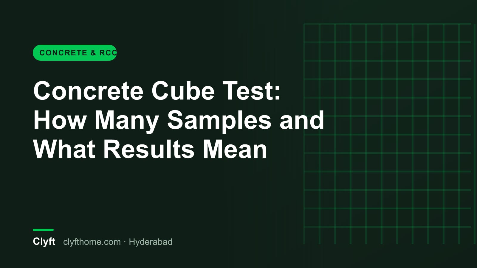 Concrete cube compressive strength test