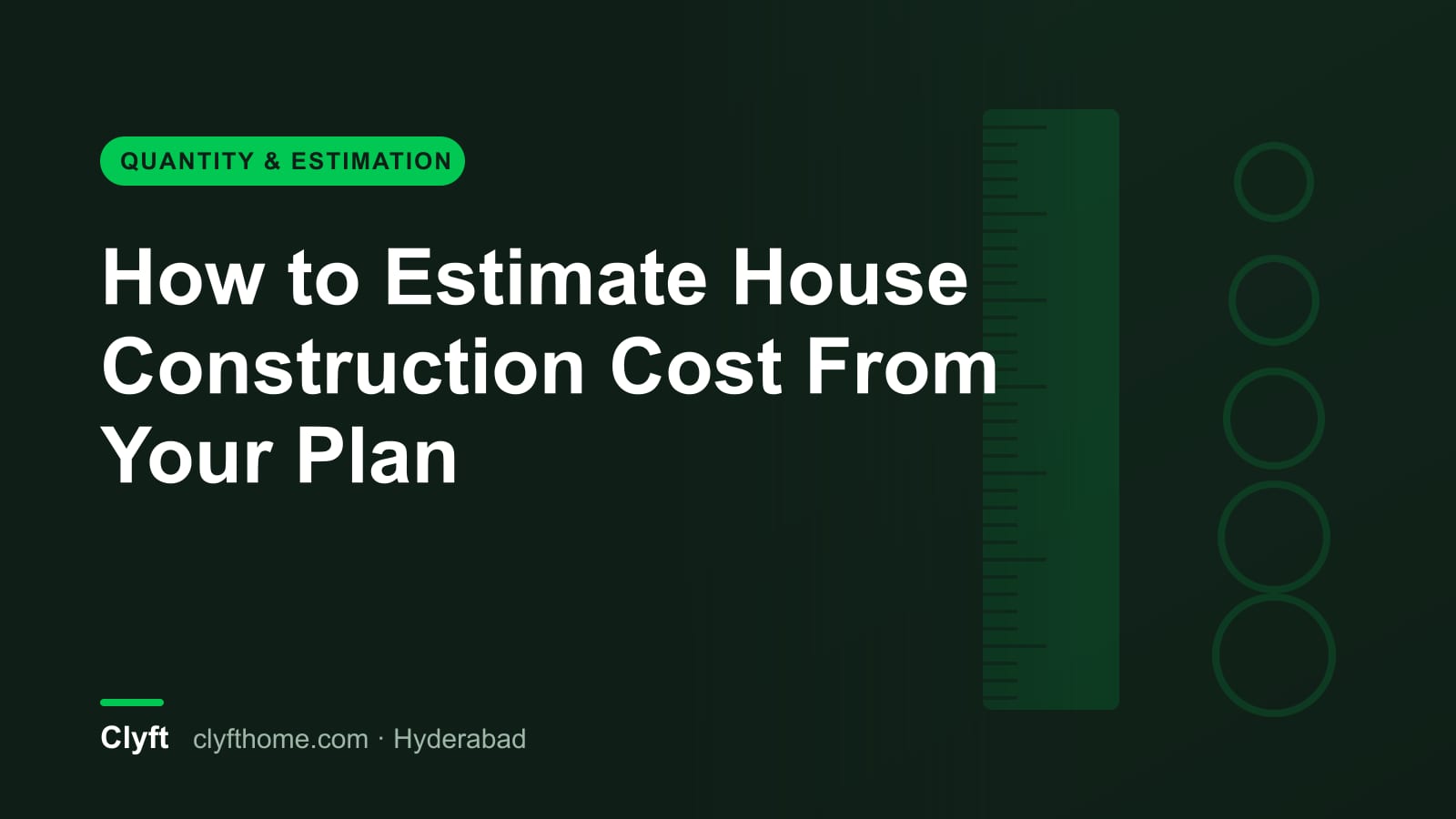 Estimating house construction cost from a plan