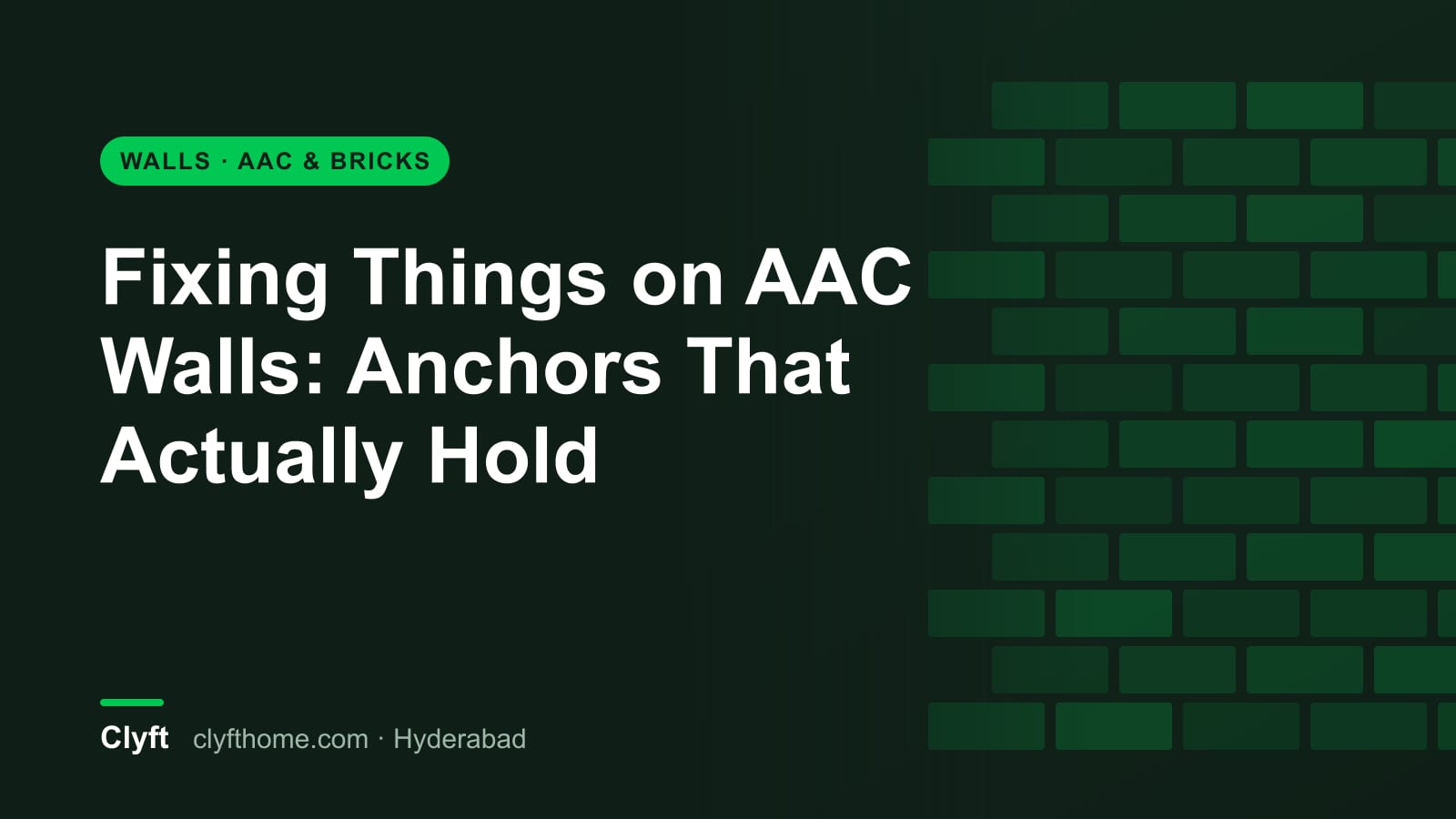 Anchors for fixing on AAC block walls