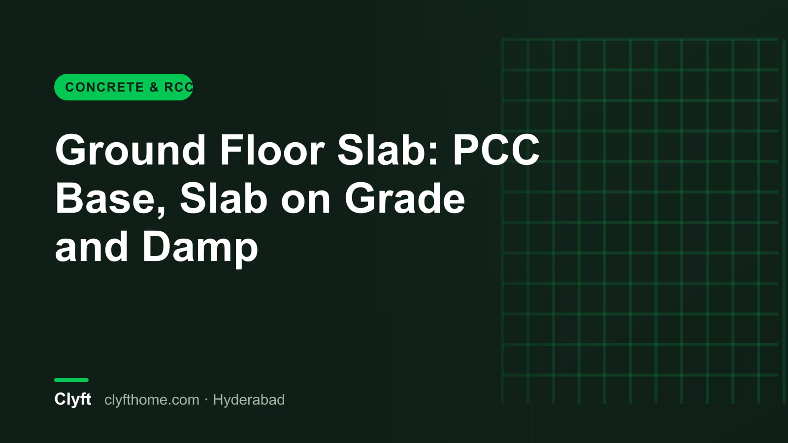 Ground floor PCC base over plinth filling