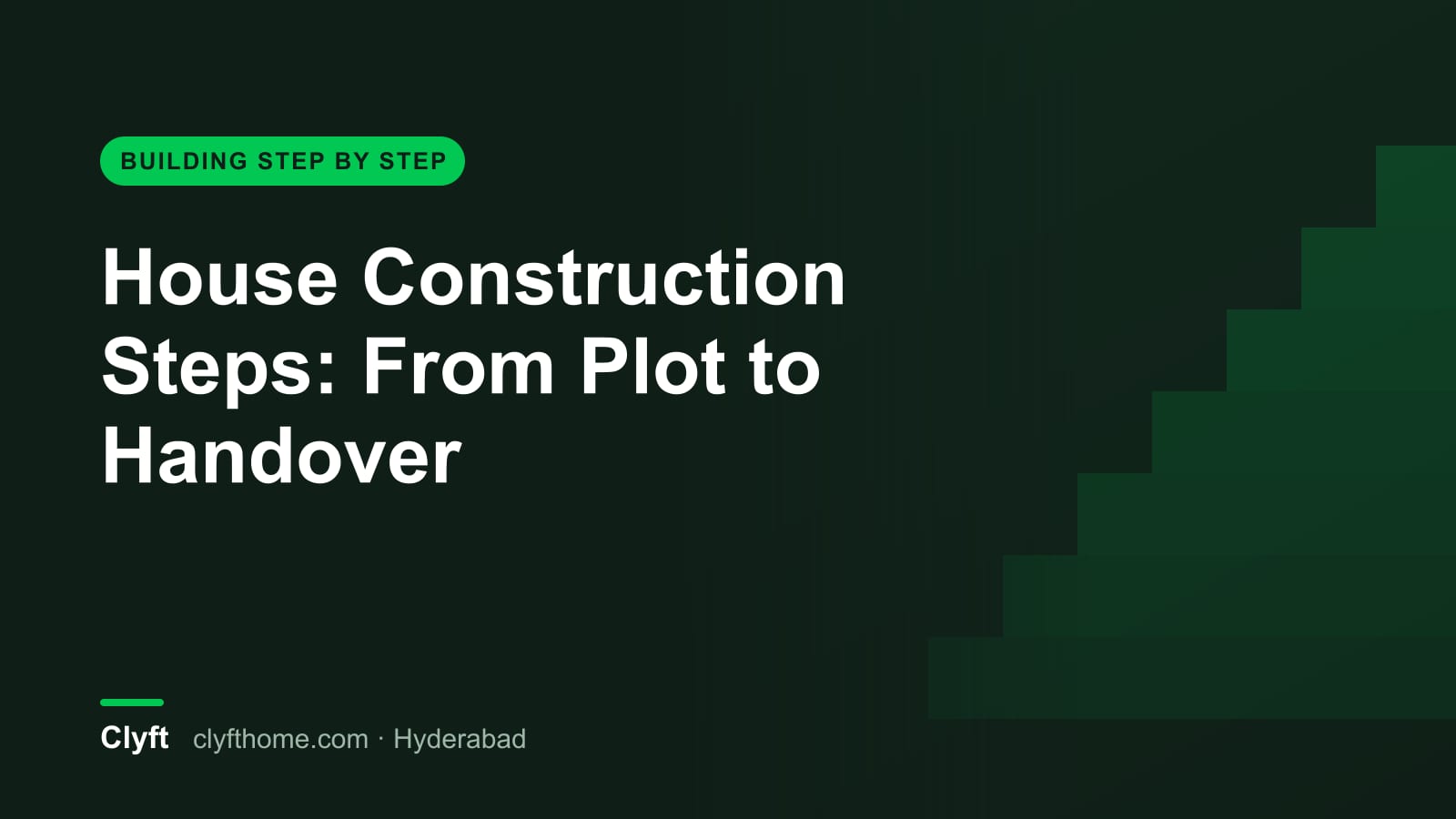 Stages of house construction from plot to handover
