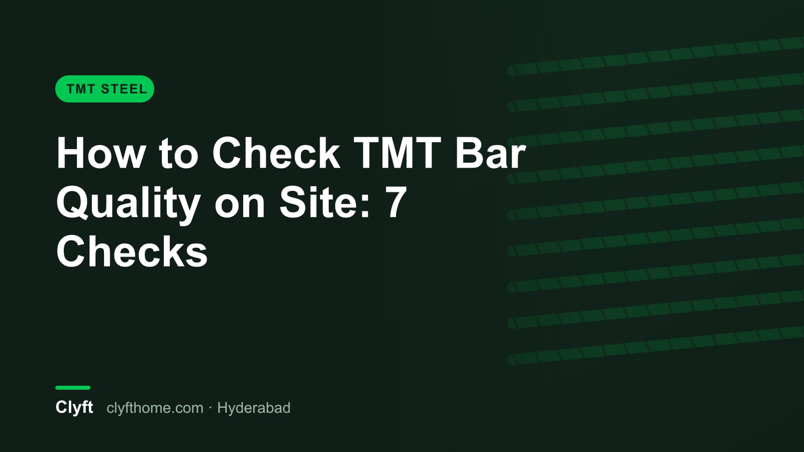Checking TMT bar quality at a construction site