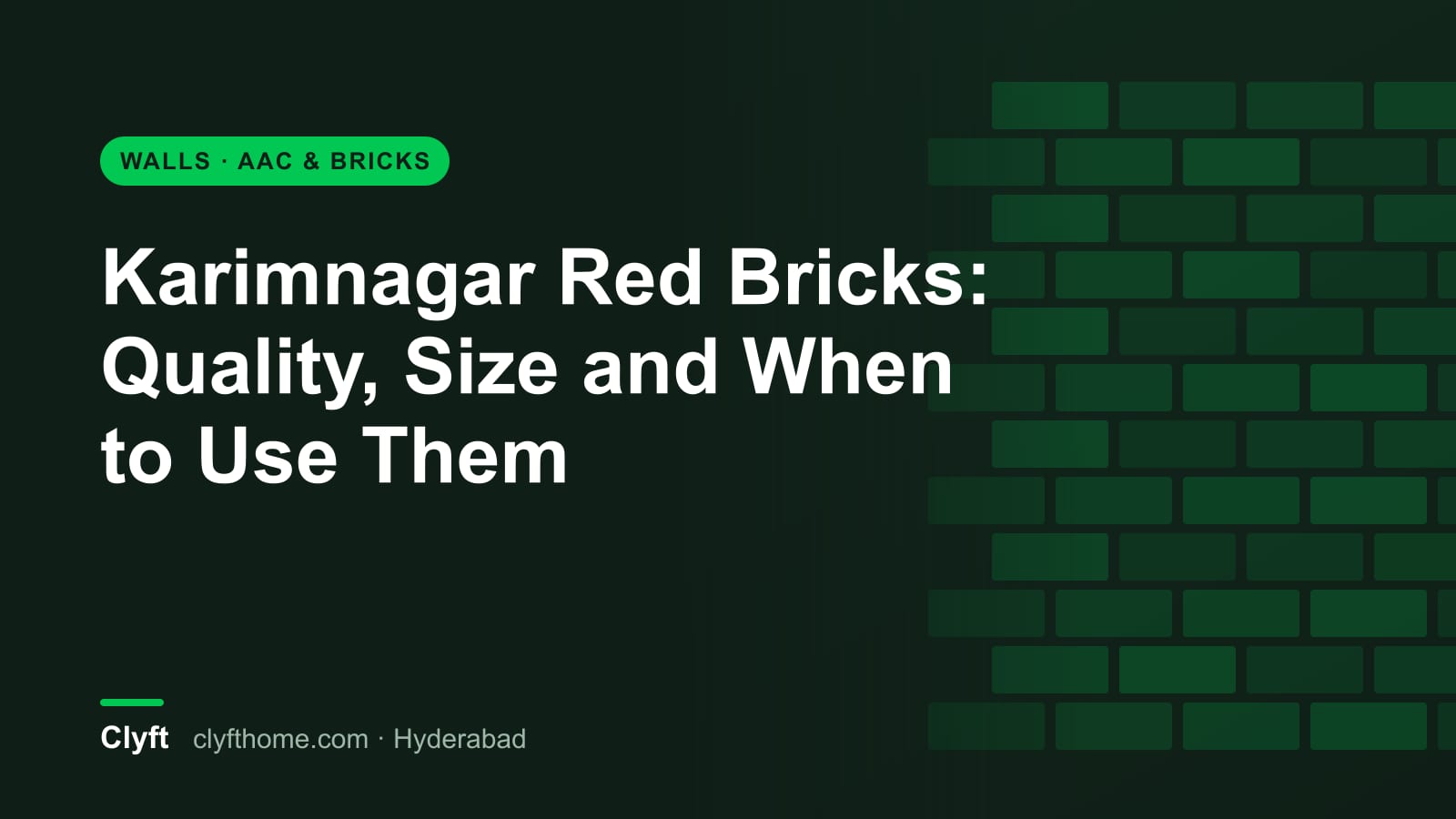 Karimnagar red clay bricks