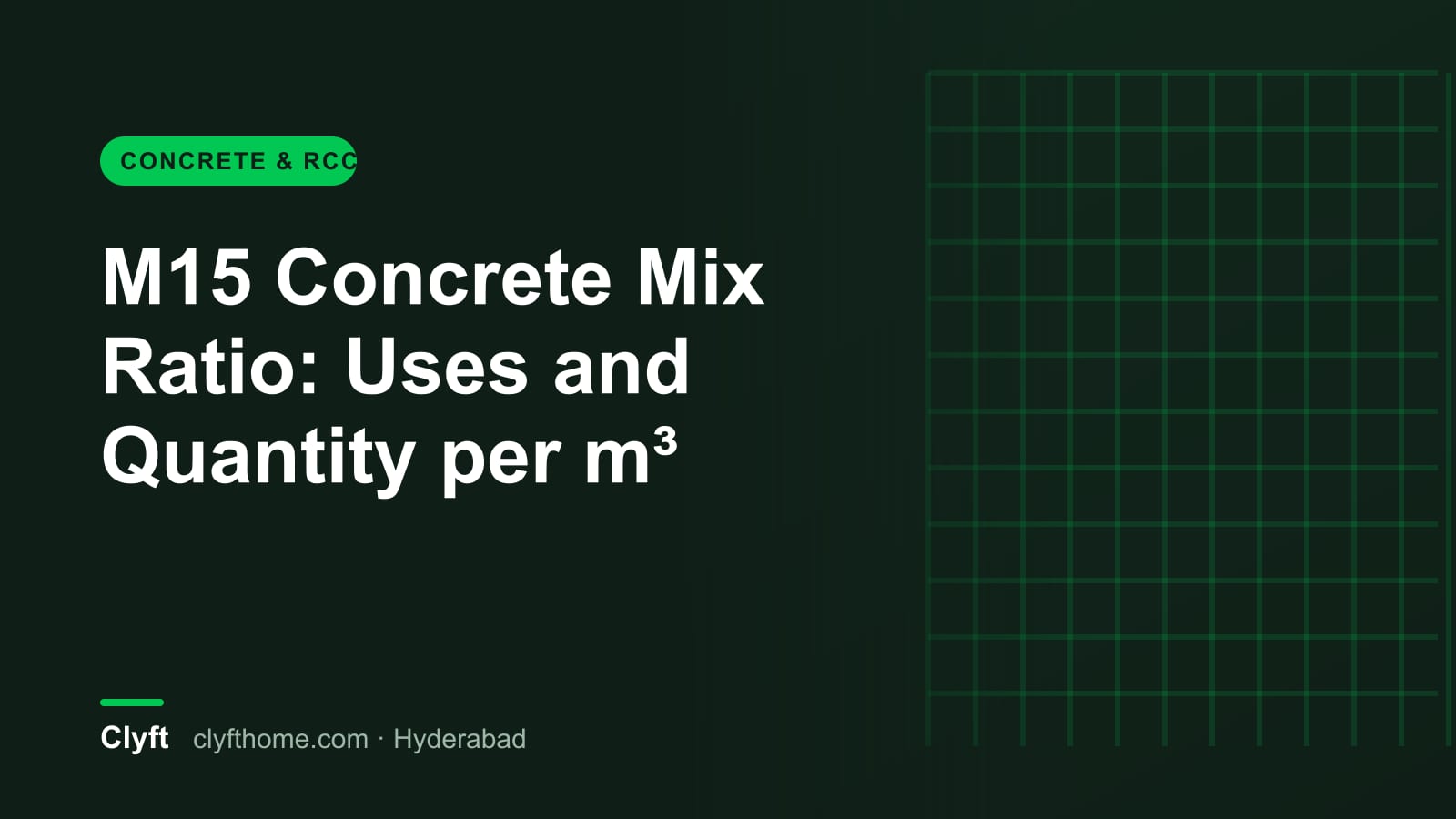 M15 concrete mix ratio 1:2:4