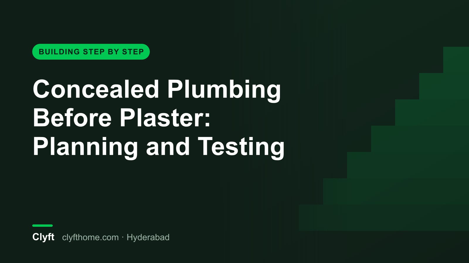 Concealed plumbing lines before wall plastering