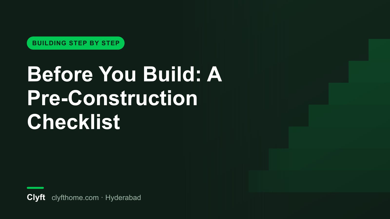 Pre-construction checklist for building a house