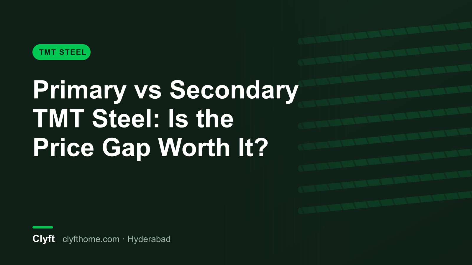 Primary versus secondary TMT steel comparison