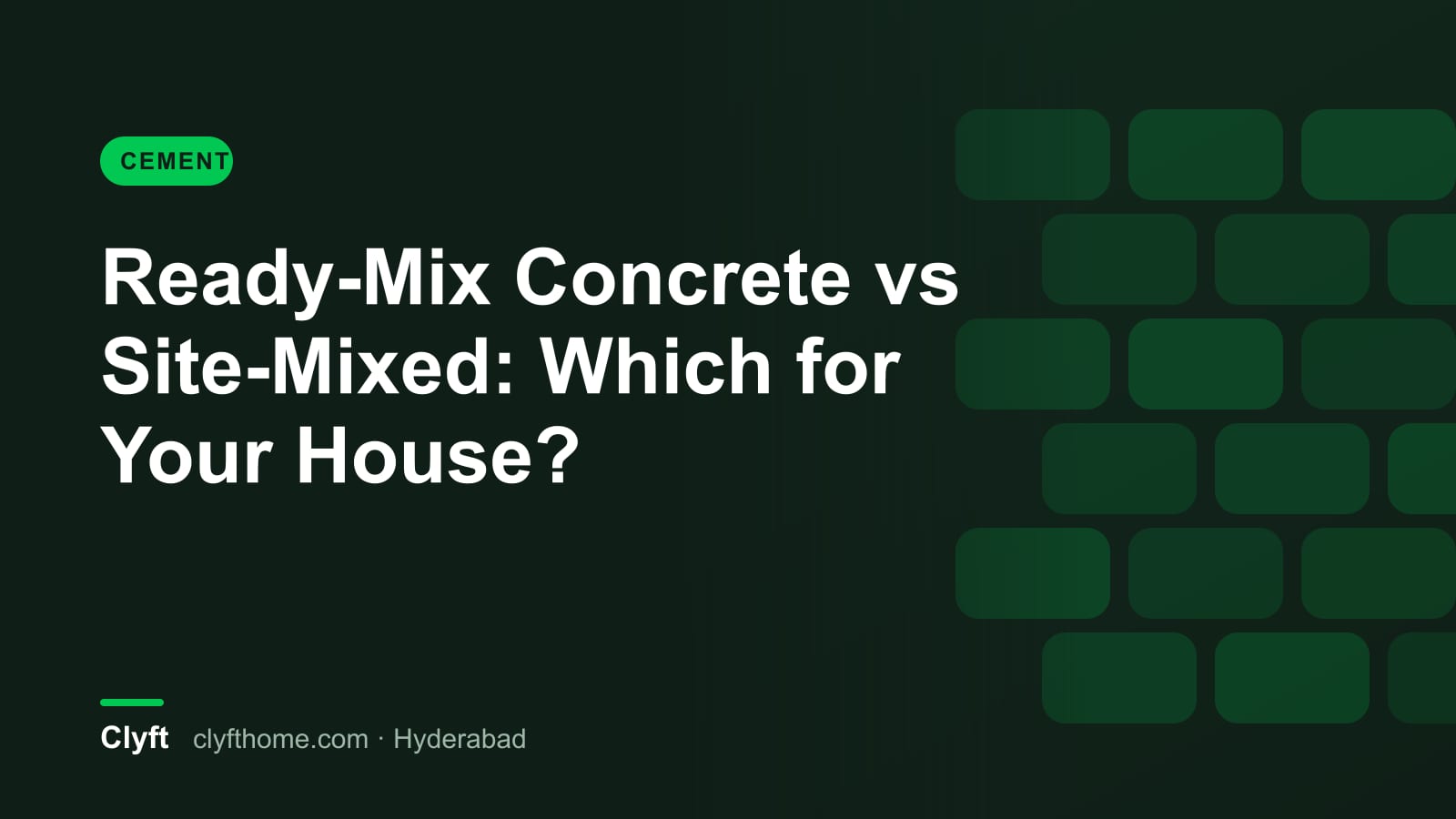 Ready mix concrete truck compared with site mixing