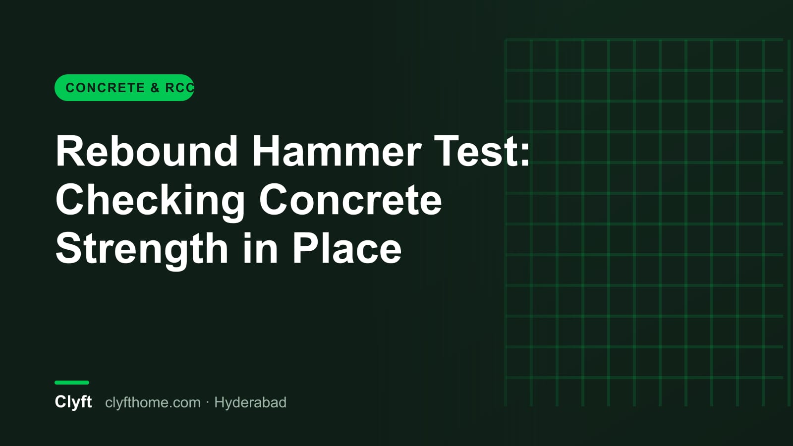 Rebound hammer test on a concrete column