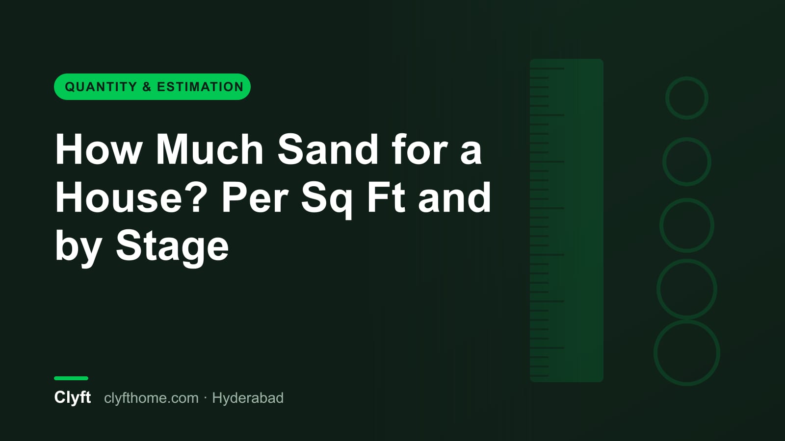 Sand required for house construction