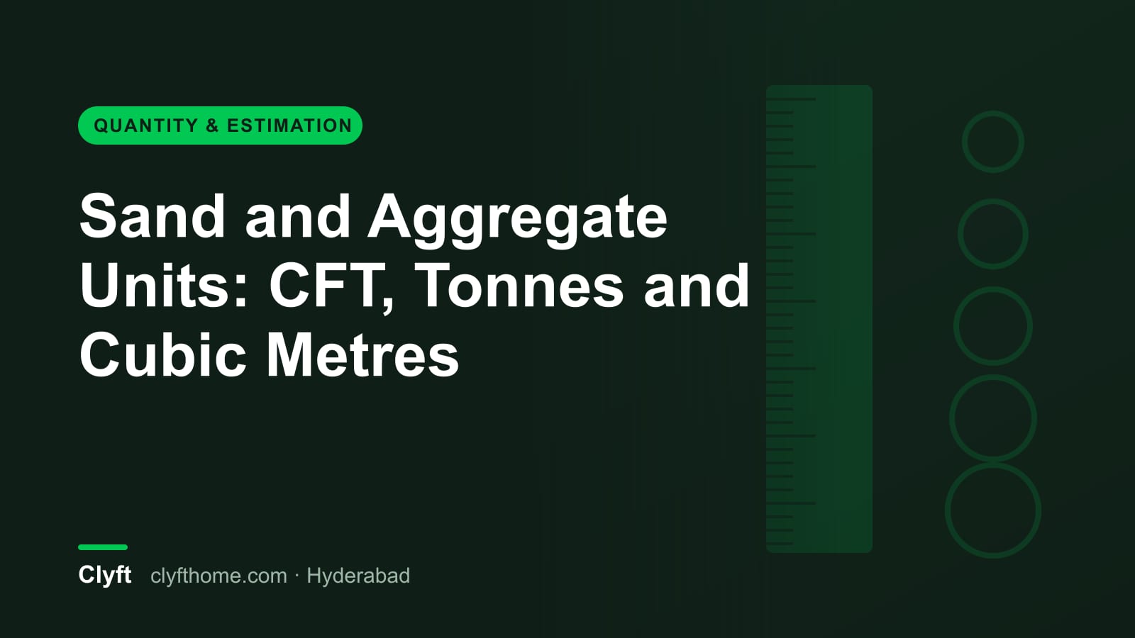 Converting sand quantities between cft and tonnes