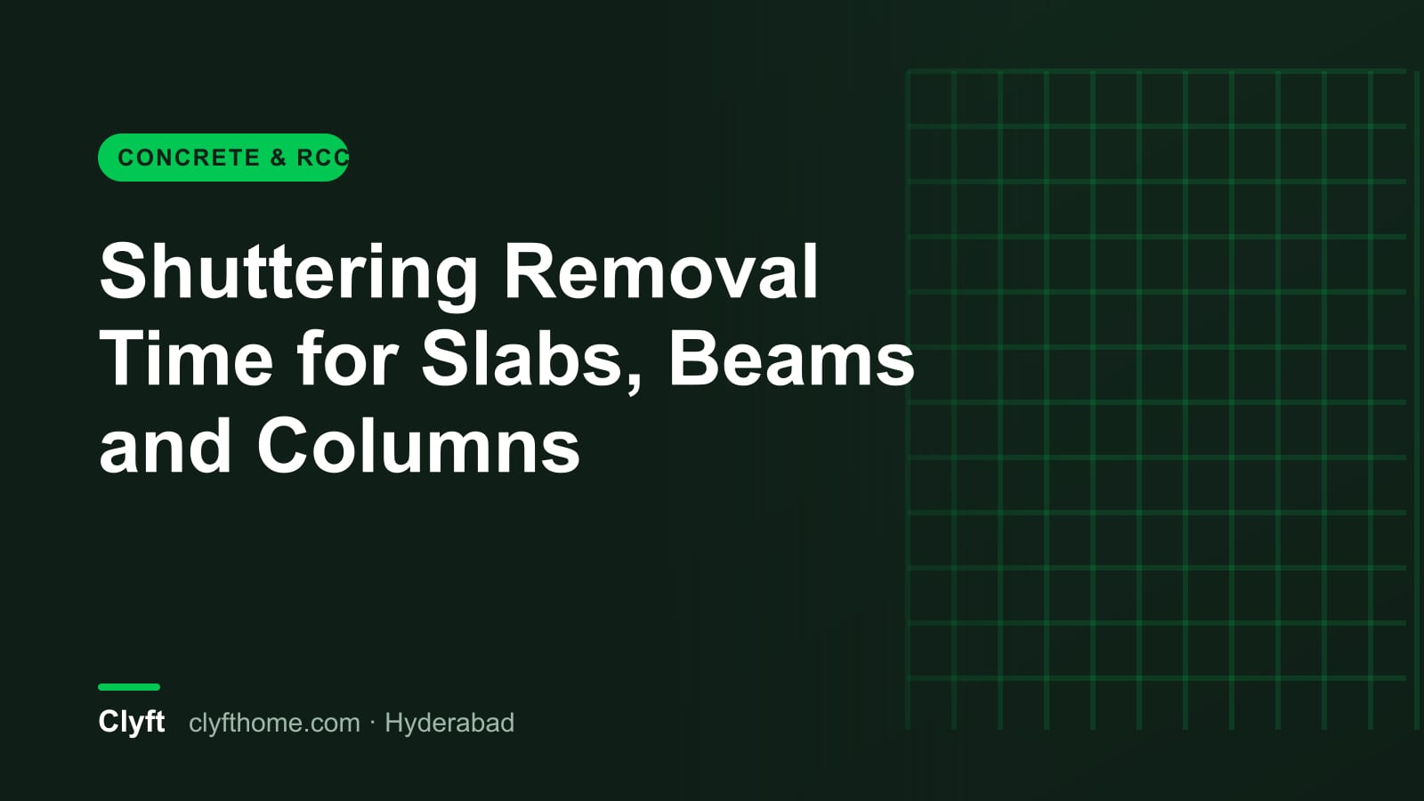 Removing shuttering and props from a concrete slab