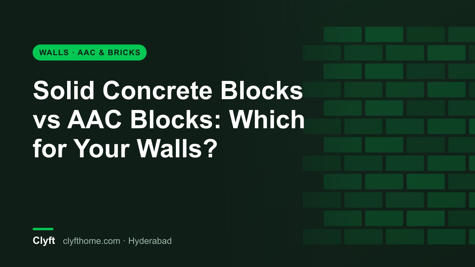 Solid concrete blocks compared with AAC blocks