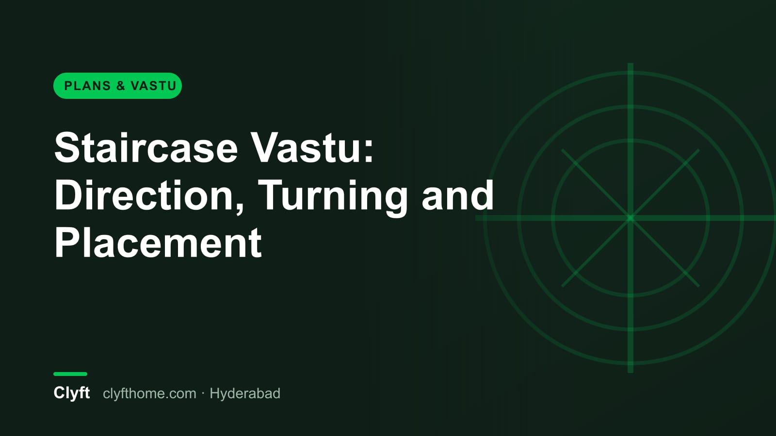 Staircase placement as per Vastu