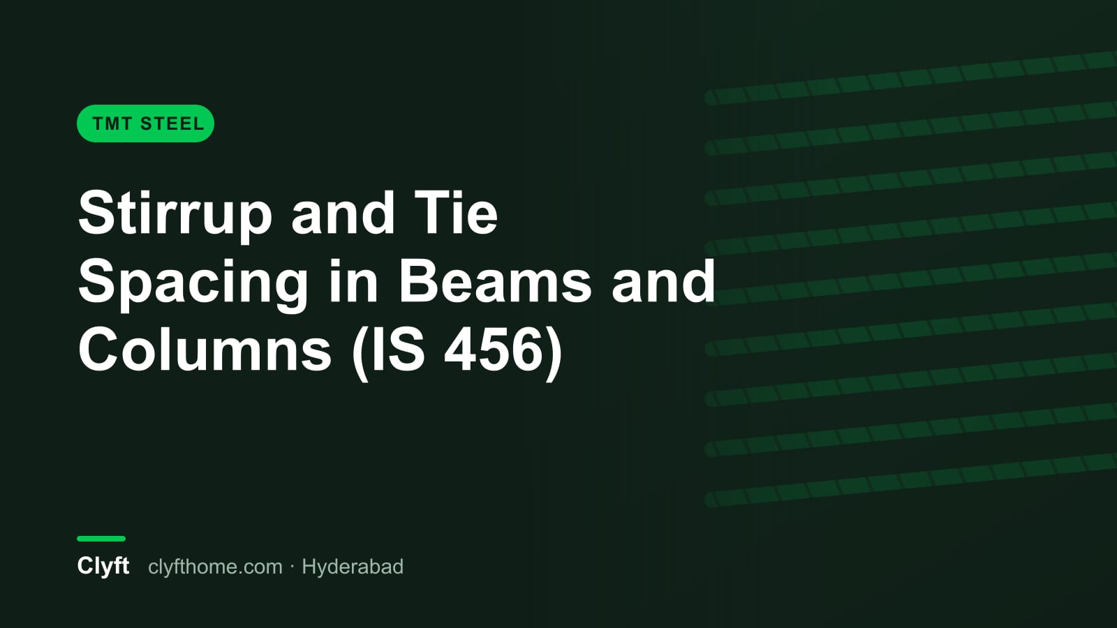 Stirrup spacing in a reinforced concrete beam