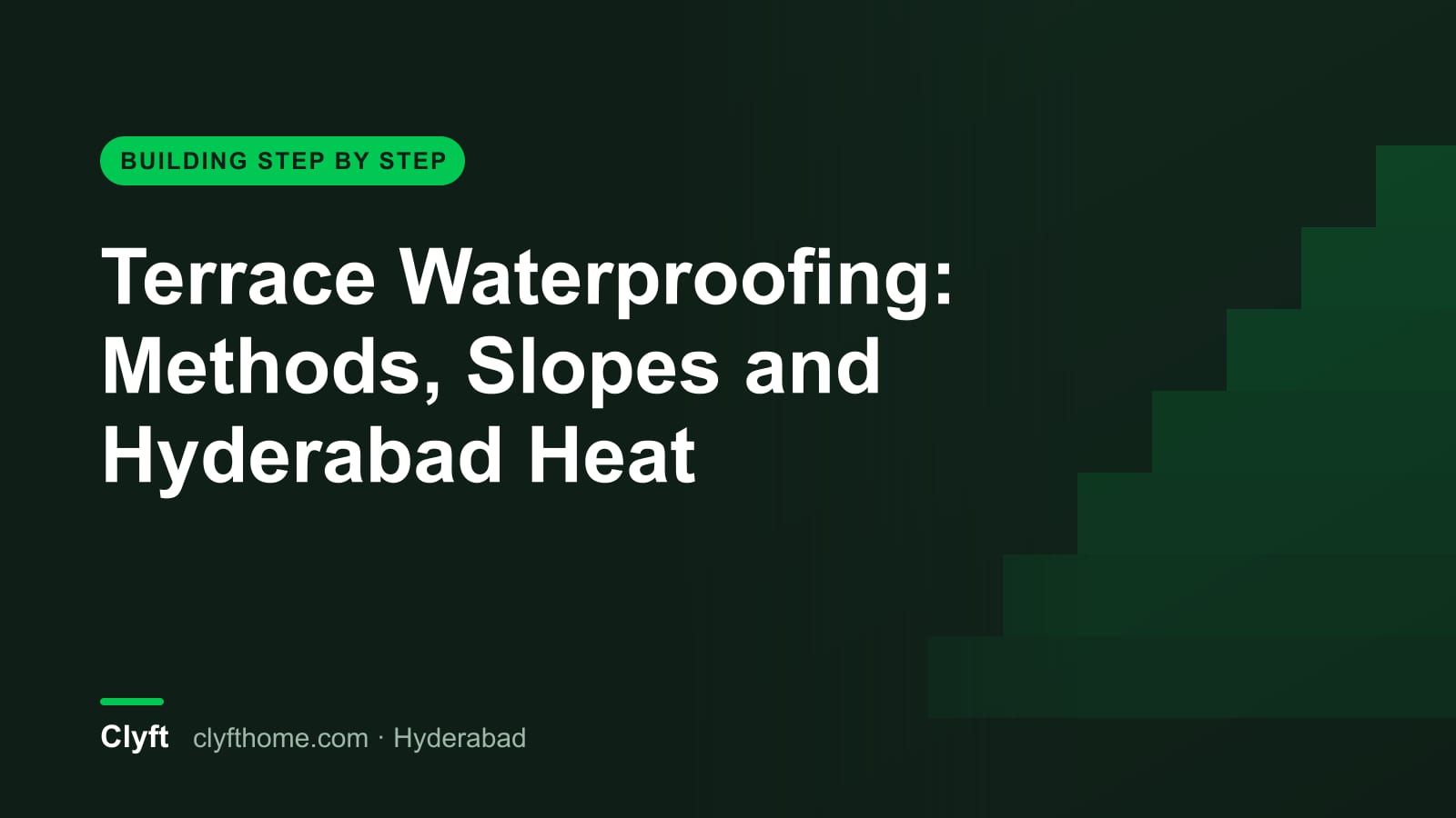 Terrace waterproofing on a house roof