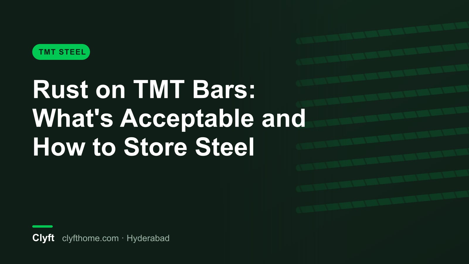Storing TMT bars on site to prevent rust