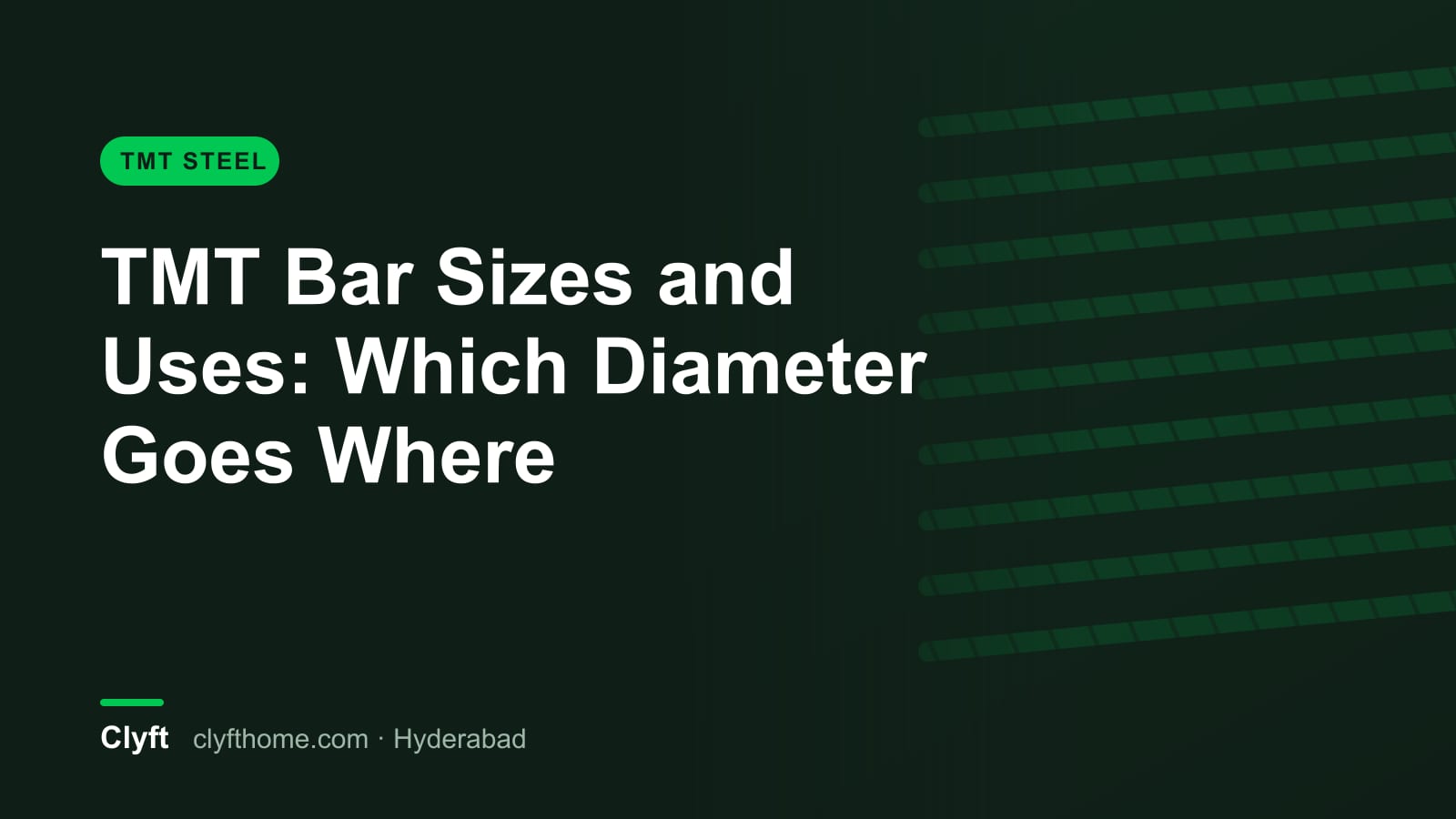 TMT bar sizes and where each is used in a house