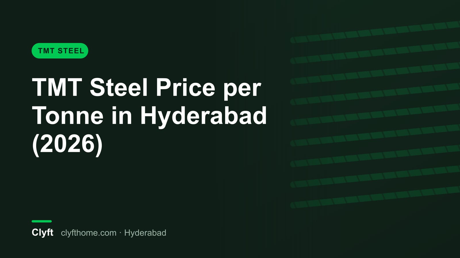 TMT steel price per tonne in Hyderabad