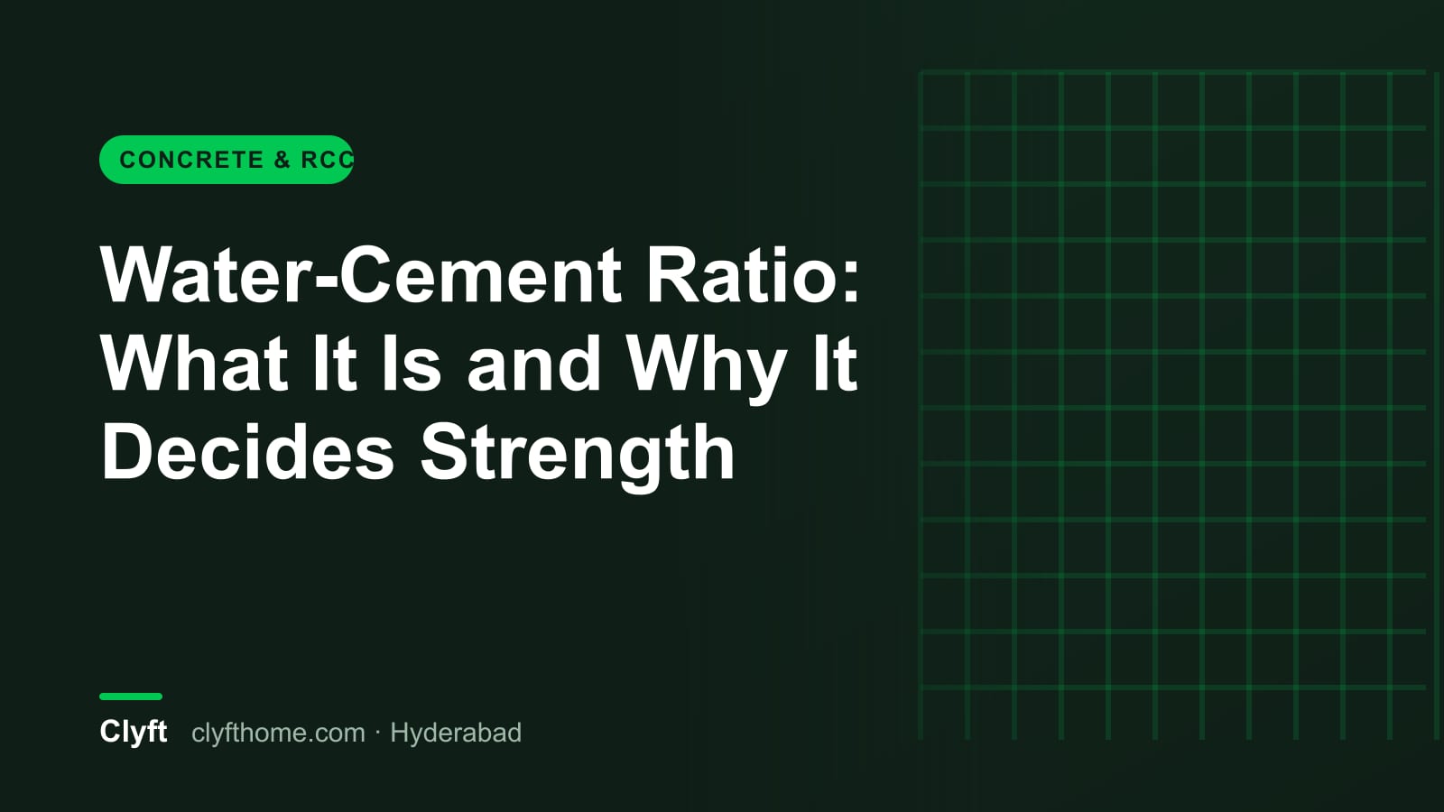 Water cement ratio in concrete mixing