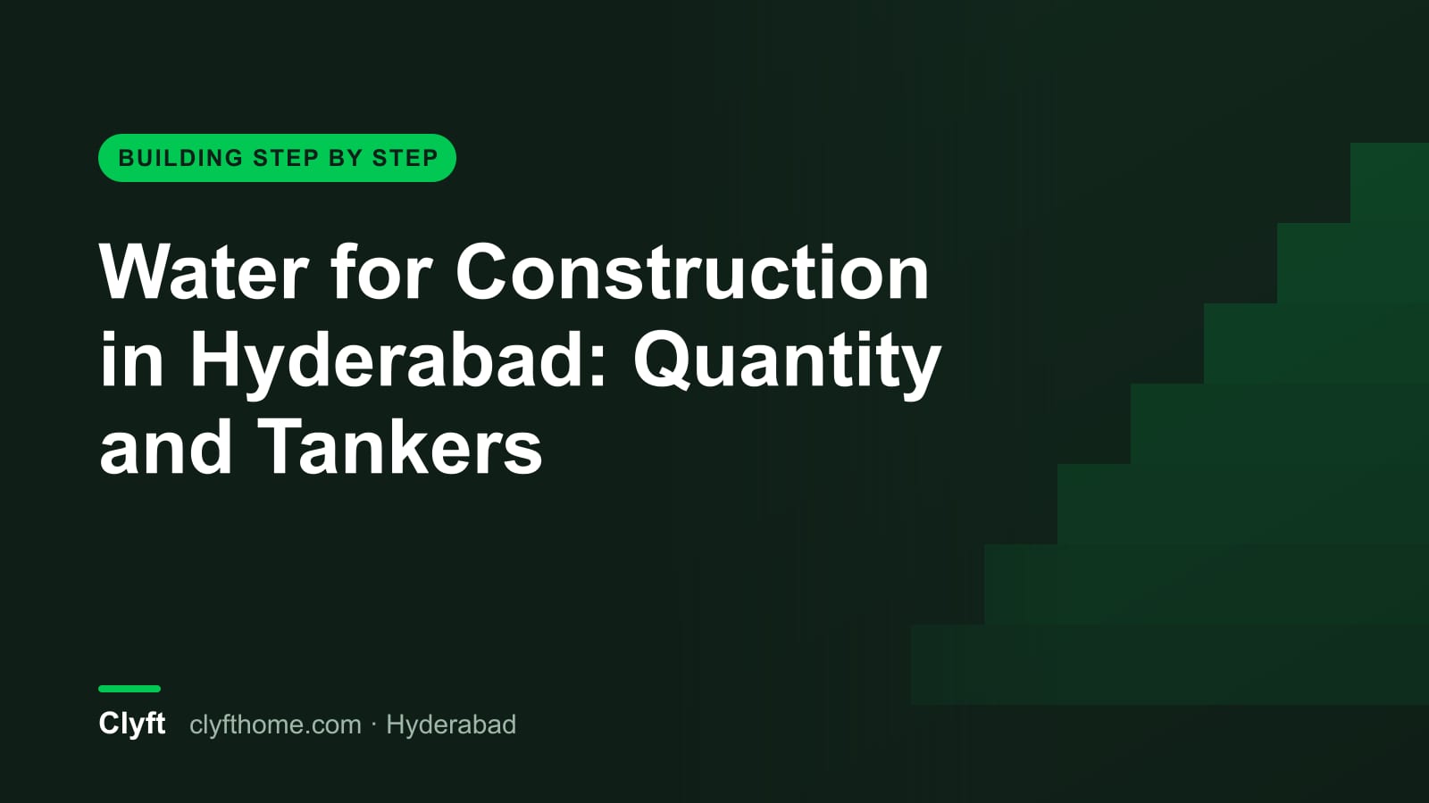 Water supply for house construction