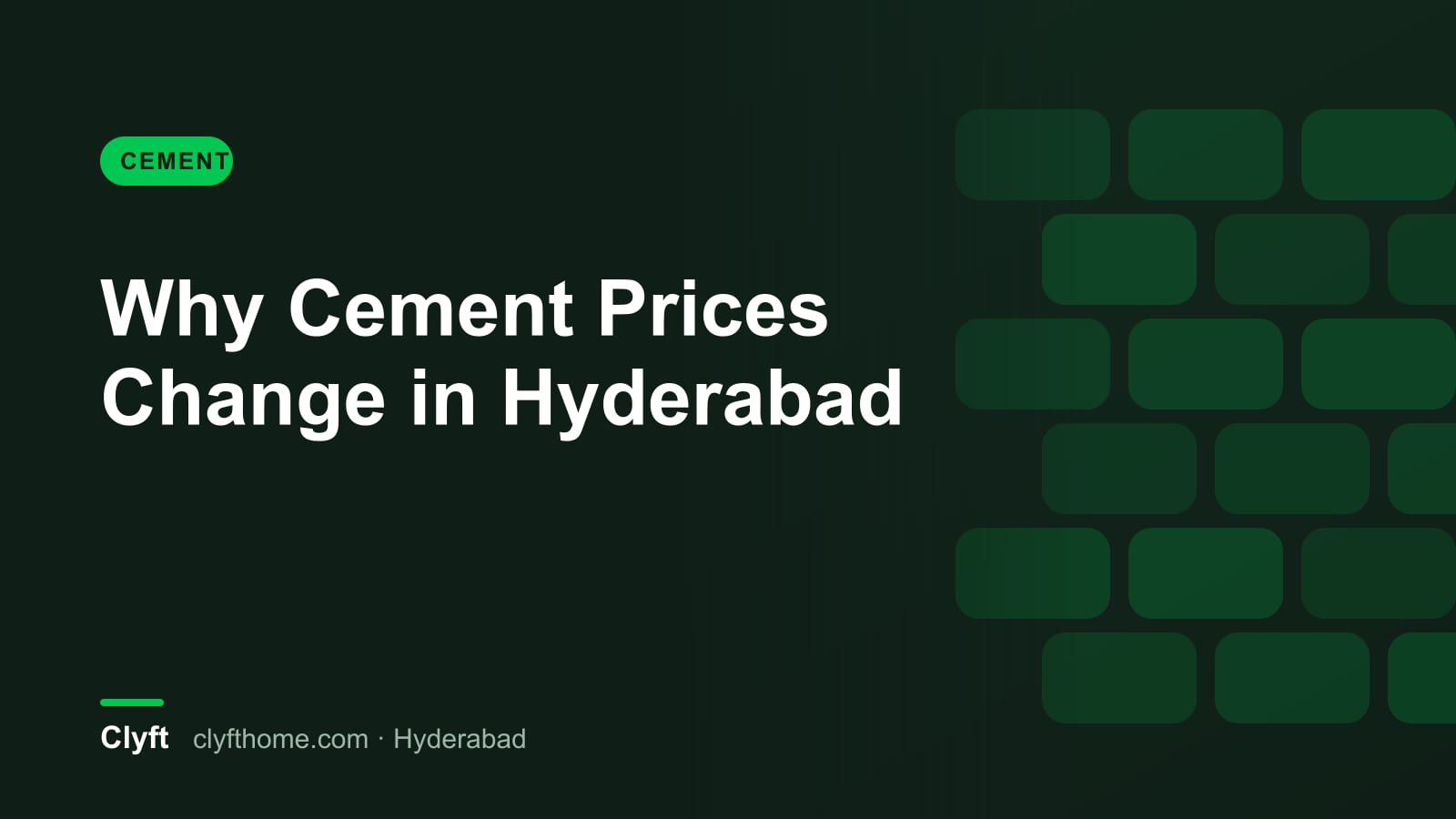 Factors that change cement prices in Hyderabad