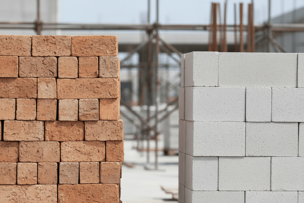Red Bricks vs AAC Blocks - Which is Better for Construction - Clyft